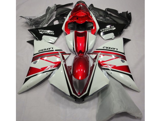 2013-2014 Gloss White and Red Yamaha R1 Motorcycle Fairing UK 2013-2014 Gloss White and Red Yamaha R1 Motorcycle Fairing UK