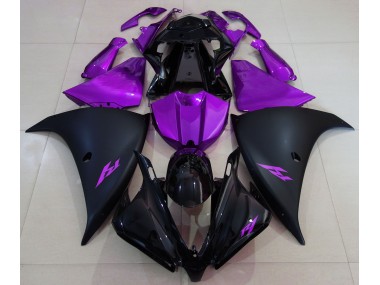 2013-2014 Matte Black and Purple Yamaha R1 Motorcycle Fairing UK