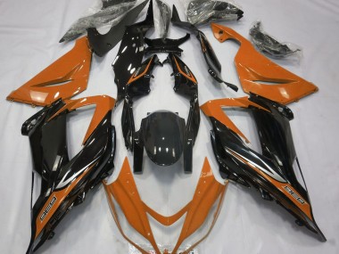 2013-2018 Black and Orange Kawasaki ZX6R Motorcycle Fairing UK