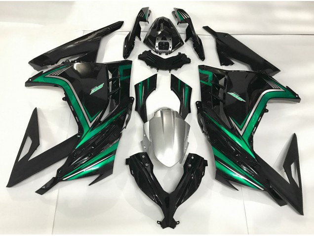 2013-2018 Gloss Black & Emerald Green Kawasaki Ninja 300 Motorcycle Fairing UK 2013-2018 Gloss Black & Emerald Green Kawasaki Ninja 300 Motorcycle Fairing UK