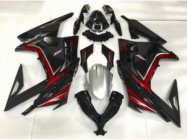 2013-2018 Gloss Black & Red Kawasaki Ninja 300 Motorcycle Fairing UK 2013-2018 Gloss Black & Red Kawasaki Ninja 300 Motorcycle Fairing UK