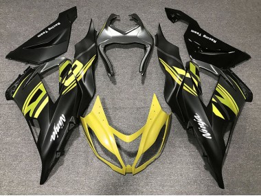 2013-2018 Gloss Black & Yellow Kawasaki ZX6R Motorcycle Fairing UK