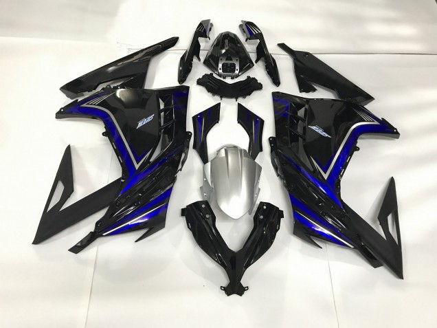 2013-2018 Gloss Black and Blue Kawasaki Ninja 300 Motorcycle Fairing UK 2013-2018 Gloss Black and Blue Kawasaki Ninja 300 Motorcycle Fairing UK