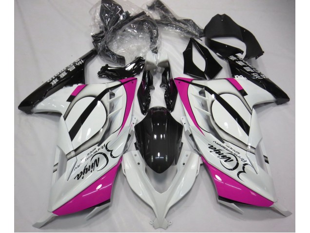 2013-2018 Gloss White & Pink Kawasaki Ninja 300 Motorcycle Fairing UK 2013-2018 Gloss White & Pink Kawasaki Ninja 300 Motorcycle Fairing UK