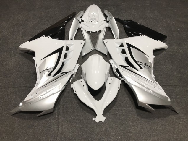 2013-2018 Gloss White and Silver Kawasaki Ninja 300 Motorcycle Fairing UK 2013-2018 Gloss White and Silver Kawasaki Ninja 300 Motorcycle Fairing UK