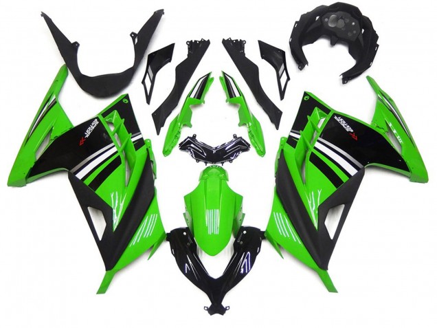 2013-2018 Green Black and White Gloss Kawasaki Ninja 300 Motorcycle Fairing UK 2013-2018 Green Black and White Gloss Kawasaki Ninja 300 Motorcycle Fairing UK
