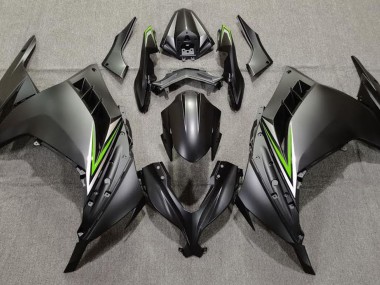 2013-2018 Matte Black & Green Kawasaki Ninja 300 Motorcycle Fairing UK