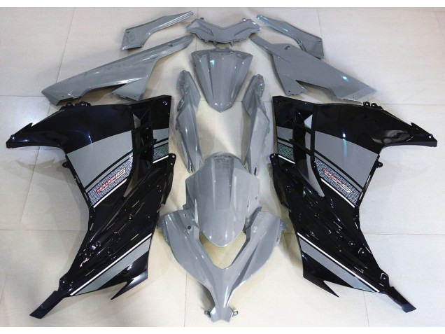 2013-2018 Nardo Grey and Black Kawasaki Ninja 300 Motorcycle Fairing UK 2013-2018 Nardo Grey and Black Kawasaki Ninja 300 Motorcycle Fairing UK