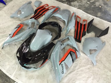2013-2018 Nardo and Orange Shaggy Kawasaki ZX6R Motorcycle Fairing UK
