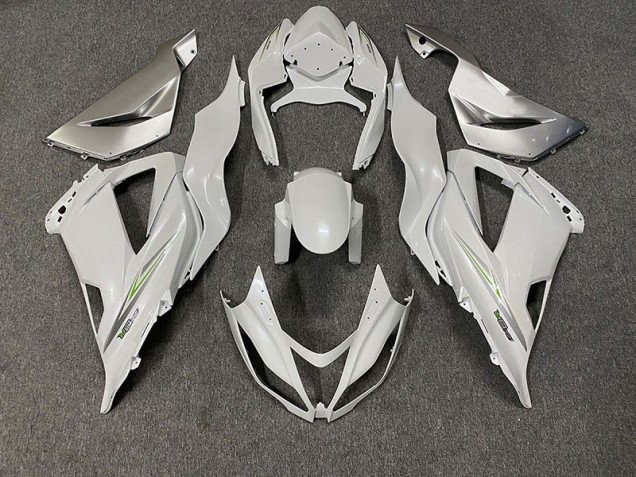 2013-2018 Pearl White Kawasaki ZX6R Motorcycle Fairing UK 2013-2018 Pearl White Kawasaki ZX6R Motorcycle Fairing UK