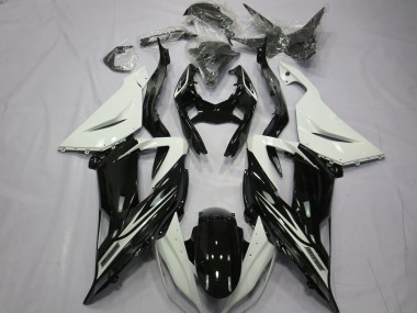2013-2018 Plain Gloss Black White Kawasaki ZX6R Motorcycle Fairing UK