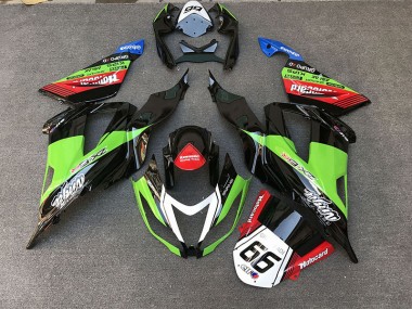 2013-2018 Racing Style Green Kawasaki ZX6R Motorcycle Fairing UK