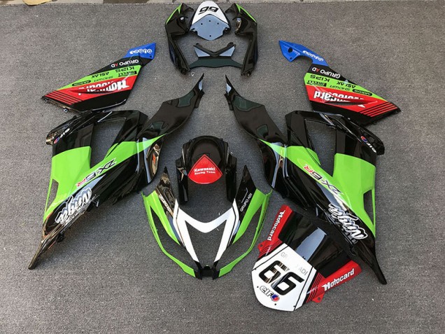 2013-2018 Racing Style Green Kawasaki ZX6R Motorcycle Fairing UK 2013-2018 Racing Style Green Kawasaki ZX6R Motorcycle Fairing UK