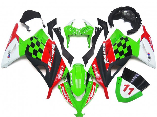 2013-2018 Red and Black Check Gloss Kawasaki Ninja 300 Motorcycle Fairing UK 2013-2018 Red and Black Check Gloss Kawasaki Ninja 300 Motorcycle Fairing UK