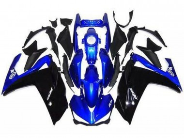 2015-2018 Gloss Black and Blue Yamaha R3 Motorcycle Fairing UK