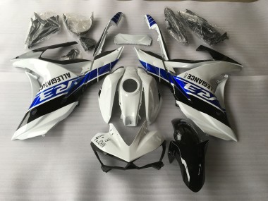2015-2018 White Blue and Black Yamaha R3 Motorcycle Fairing UK