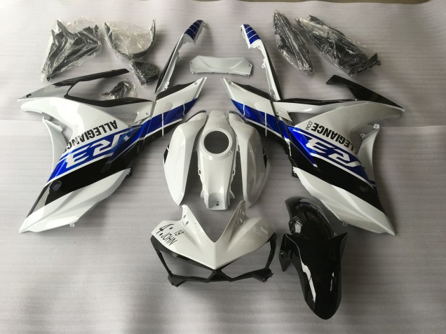2015-2018 White Blue and Black Yamaha R3 Motorcycle Fairing UK 2015-2018 White Blue and Black Yamaha R3 Motorcycle Fairing UK