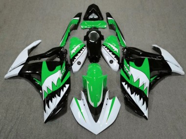 2015-2018 White Shark & Green Yamaha R3 Motorcycle Fairing UK