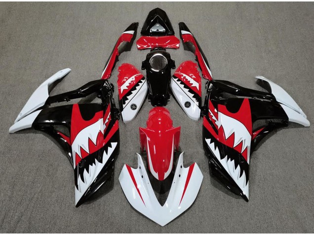2015-2018 White Shark & Red Yamaha R3 Motorcycle Fairing UK 2015-2018 White Shark & Red Yamaha R3 Motorcycle Fairing UK