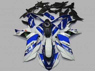 2015-2018 White and Blue Yamaha R3 Motorcycle Fairing UK