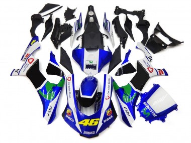 2015-2019 Blue and White 46 Yamaha R1 Motorcycle Fairing UK