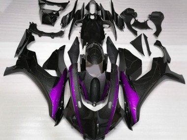 2015-2019 Carbon Fiber Style & Purple Yamaha R1 Motorcycle Fairing UK