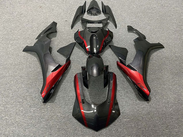 2015-2019 Carbon Fiber Style & Red Yamaha R1 Motorcycle Fairing UK 2015-2019 Carbon Fiber Style & Red Yamaha R1 Motorcycle Fairing UK