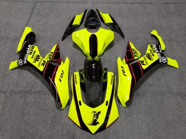 2015-2019 Floro Yellow and Black Yamaha R1 Motorcycle Fairing UK