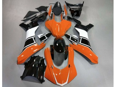 2015-2019 Gloss Orange White and Black Yamaha R1 Motorcycle Fairing UK