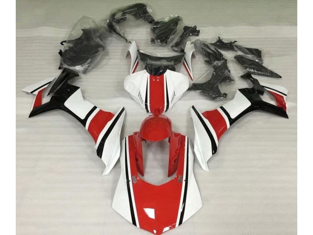 2015-2019 Gloss White Red and Black Yamaha R1 Motorcycle Fairing UK 2015-2019 Gloss White Red and Black Yamaha R1 Motorcycle Fairing UK