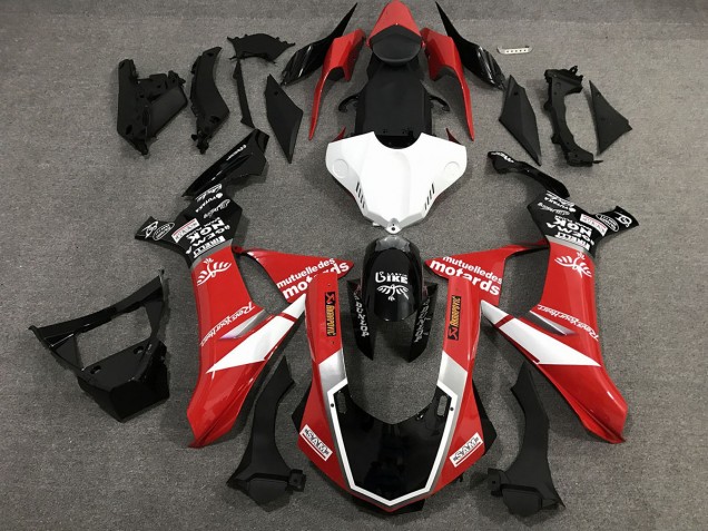 2015-2019 Red Black and White Custom Style Gloss Yamaha R1 Motorcycle Fairing UK 2015-2019 Red Black and White Custom Style Gloss Yamaha R1 Motorcycle Fairing UK