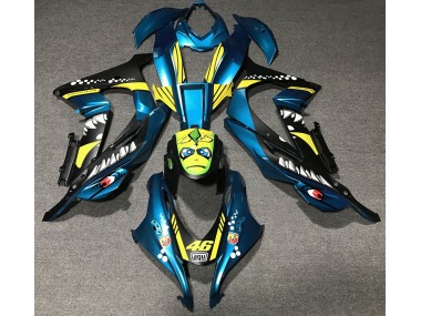 2016-2019 Light Blue Shark Kawasaki ZX10R Motorcycle Fairing UK