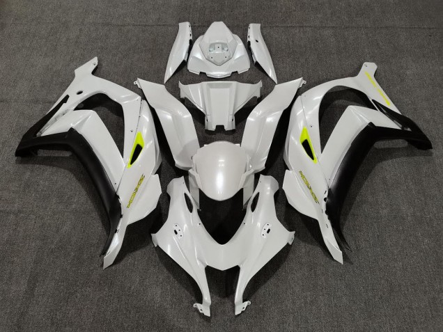 2016-2019 Pearl White & Yellow Kawasaki ZX10R Motorcycle Fairing UK 2016-2019 Pearl White & Yellow Kawasaki ZX10R Motorcycle Fairing UK
