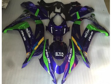 2016-2019 Purple Green and Gloss Kawasaki ZX10R Motorcycle Fairing UK