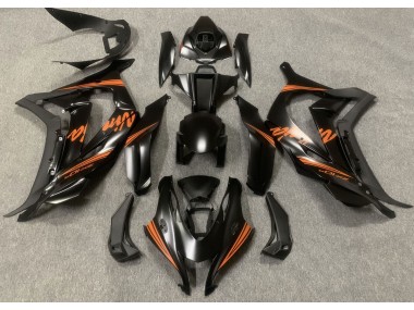 2016-2019 Satin Black & Orange Kawasaki ZX10R Motorcycle Fairing UK