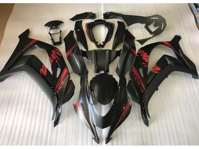 2016-2019 Satin Black & Red Kawasaki ZX10R Motorcycle Fairing UK 2016-2019 Satin Black & Red Kawasaki ZX10R Motorcycle Fairing UK