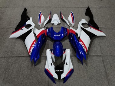 2017-2019 Blue White and Red Yamaha R6 Motorcycle Fairing UK