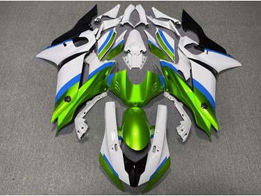 2017-2019 Gloss Green and Light Blue Yamaha R6 Motorcycle Fairing UK