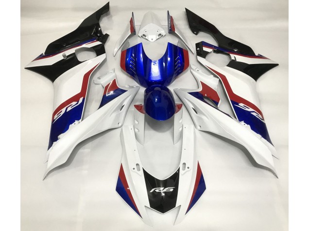 2017-2019 Gloss White and Deep Blue Yamaha R6 Motorcycle Fairing UK 2017-2019 Gloss White and Deep Blue Yamaha R6 Motorcycle Fairing UK