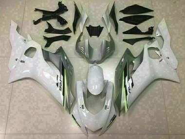 2017-2019 Gloss White and Silver Yamaha R6 Motorcycle Fairing UK
