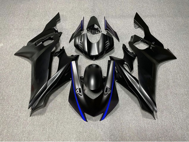 2017-2019 Matte Black & Blue Accents Yamaha R6 Motorcycle Fairing UK 2017-2019 Matte Black & Blue Accents Yamaha R6 Motorcycle Fairing UK