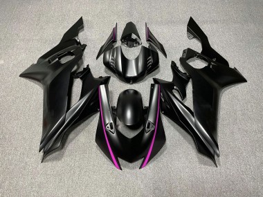 2017-2019 Matte Black & Pink Accents Yamaha R6 Motorcycle Fairing UK