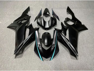 2017-2019 Matte Black & Teal Accents Yamaha R6 Motorcycle Fairing UK
