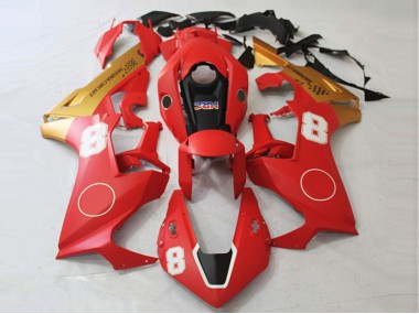 2017-2019 Matte Red and Matte Gold Honda CBR1000RR Motorcycle Fairing UK