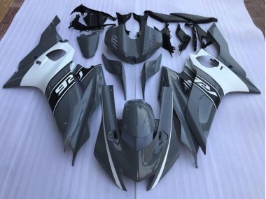 2017-2019 Nardo Grey and White Yamaha R6 Motorcycle Fairing UK