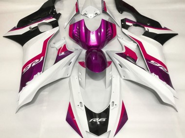 2017-2019 Pink and Gloss White Yamaha R6 Motorcycle Fairing UK