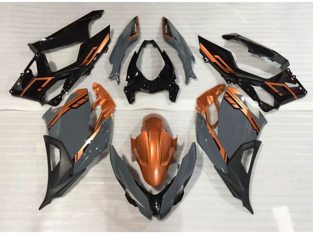 2018-2020 Nardo Gray and Orange Kawasaki Ninja 400 Motorcycle Fairing UK 2018-2020 Nardo Gray and Orange Kawasaki Ninja 400 Motorcycle Fairing UK